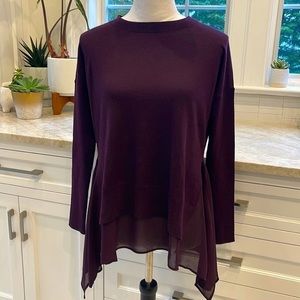 All Saints Women’s XS sweater with chiffon hemline